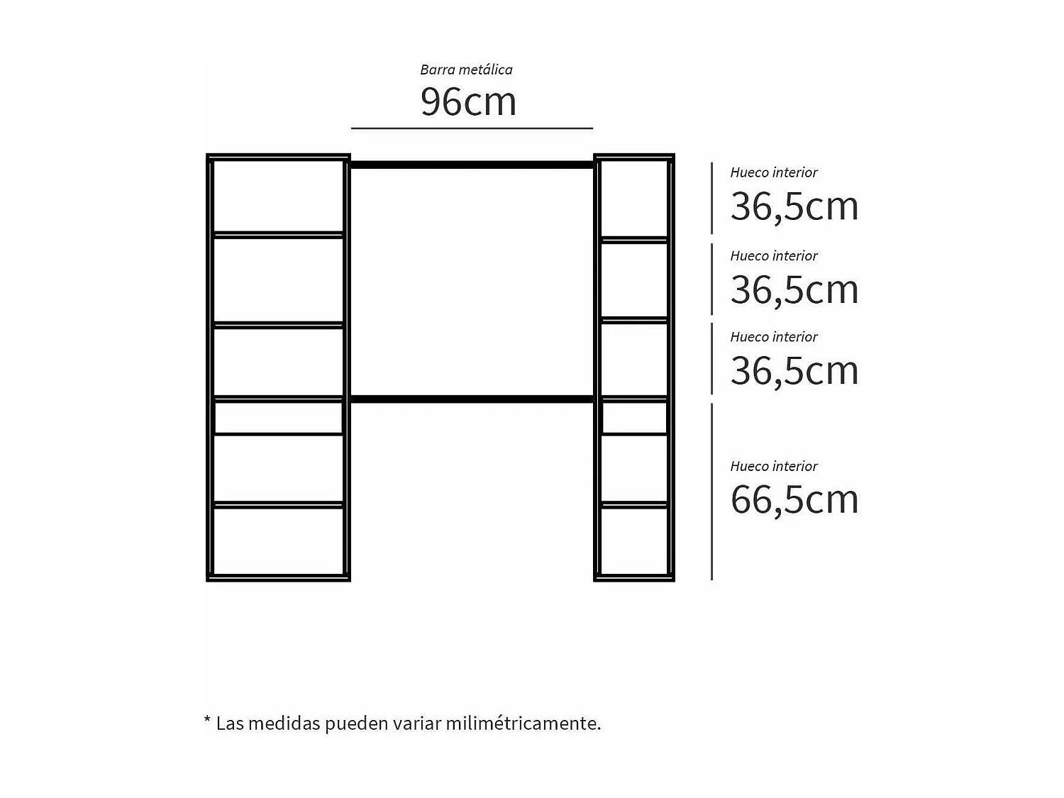 Armario vestidor Cloe acabado blanco 200 CM (ALTO) X 200 CM (ANCHO) X 50 CM (FONDO)