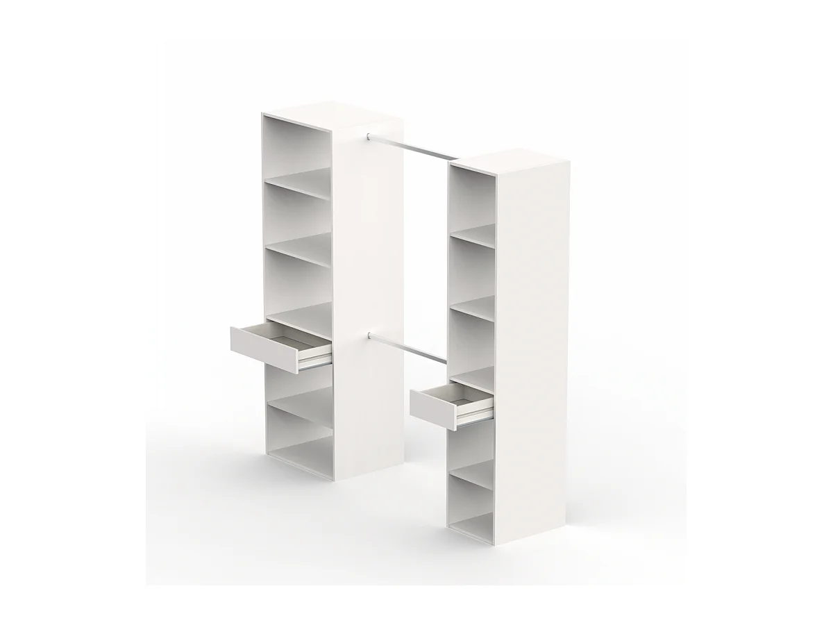 Armario vestidor Cloe acabado blanco 200 CM (ALTO) X 200 CM (ANCHO) X 50 CM (FONDO)