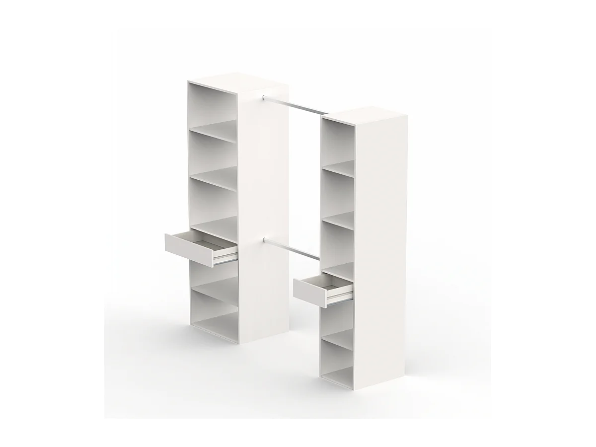 Armario vestidor Cloe acabado blanco 200 CM (ALTO) X 200 CM (ANCHO) X 50 CM (FONDO)