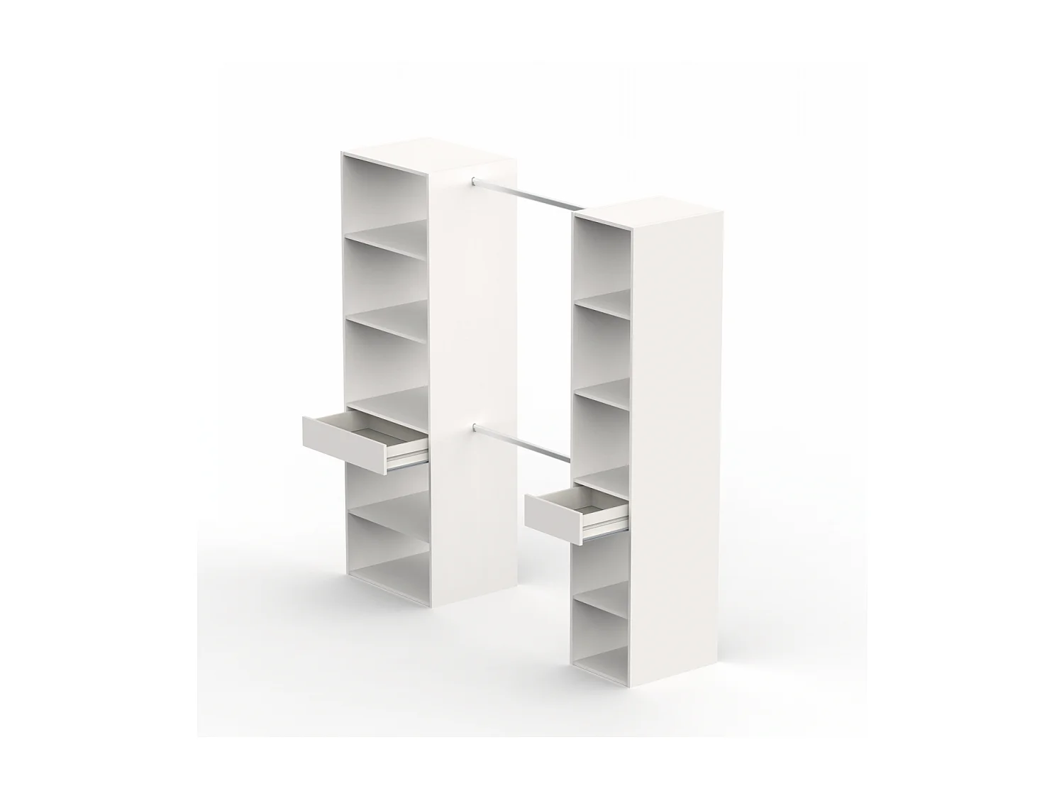 Armario vestidor Cloe acabado blanco 200 CM (ALTO) X 200 CM (ANCHO) X 50 CM (FONDO)