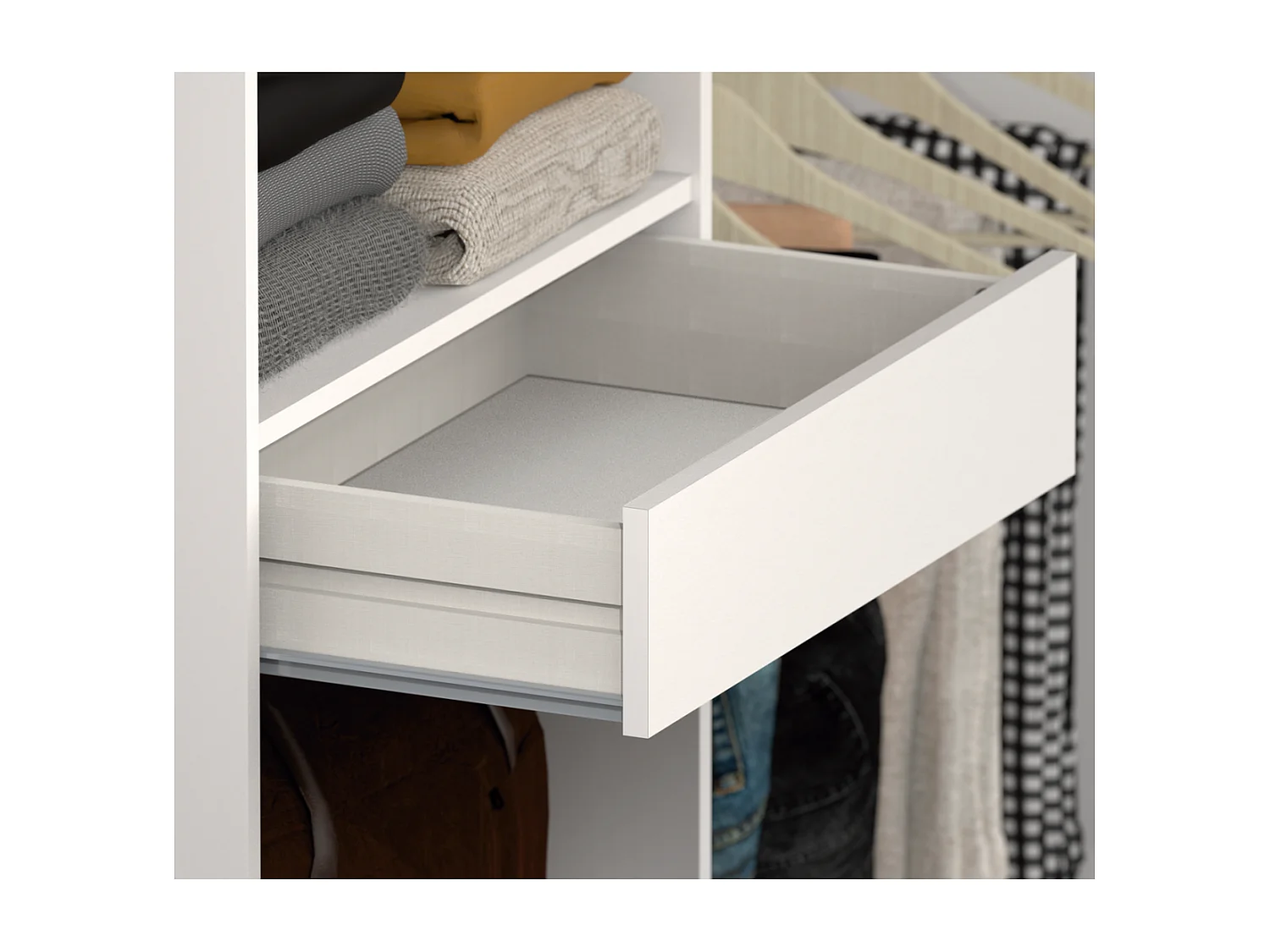 Armario vestidor Cloe acabado blanco 200 CM (ALTO) X 200 CM (ANCHO) X 50 CM (FONDO)