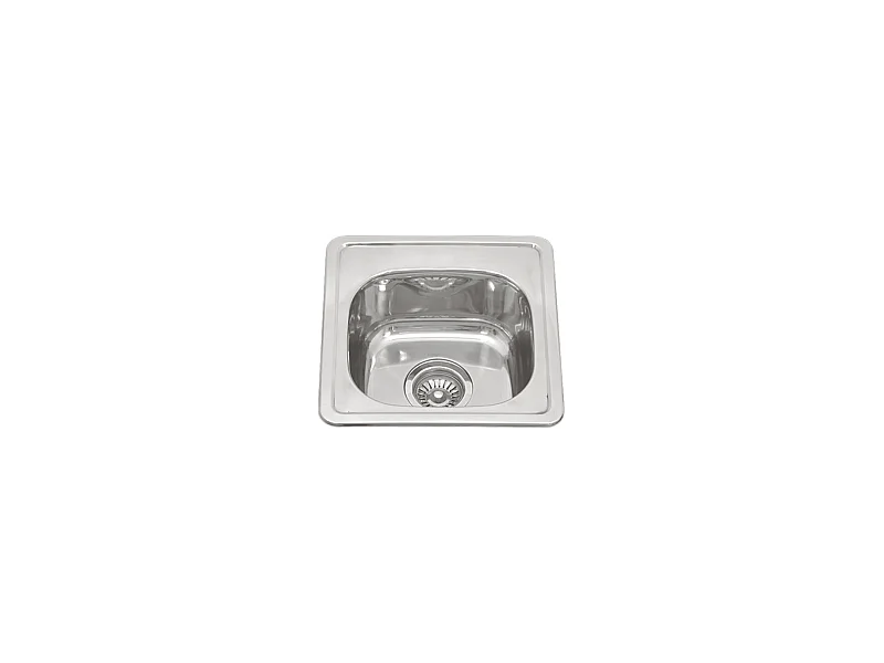 Fregadero de un seno sin orificio en inox Turquía 16 cm(alto)38 cm(ancho)38 cm(largo)