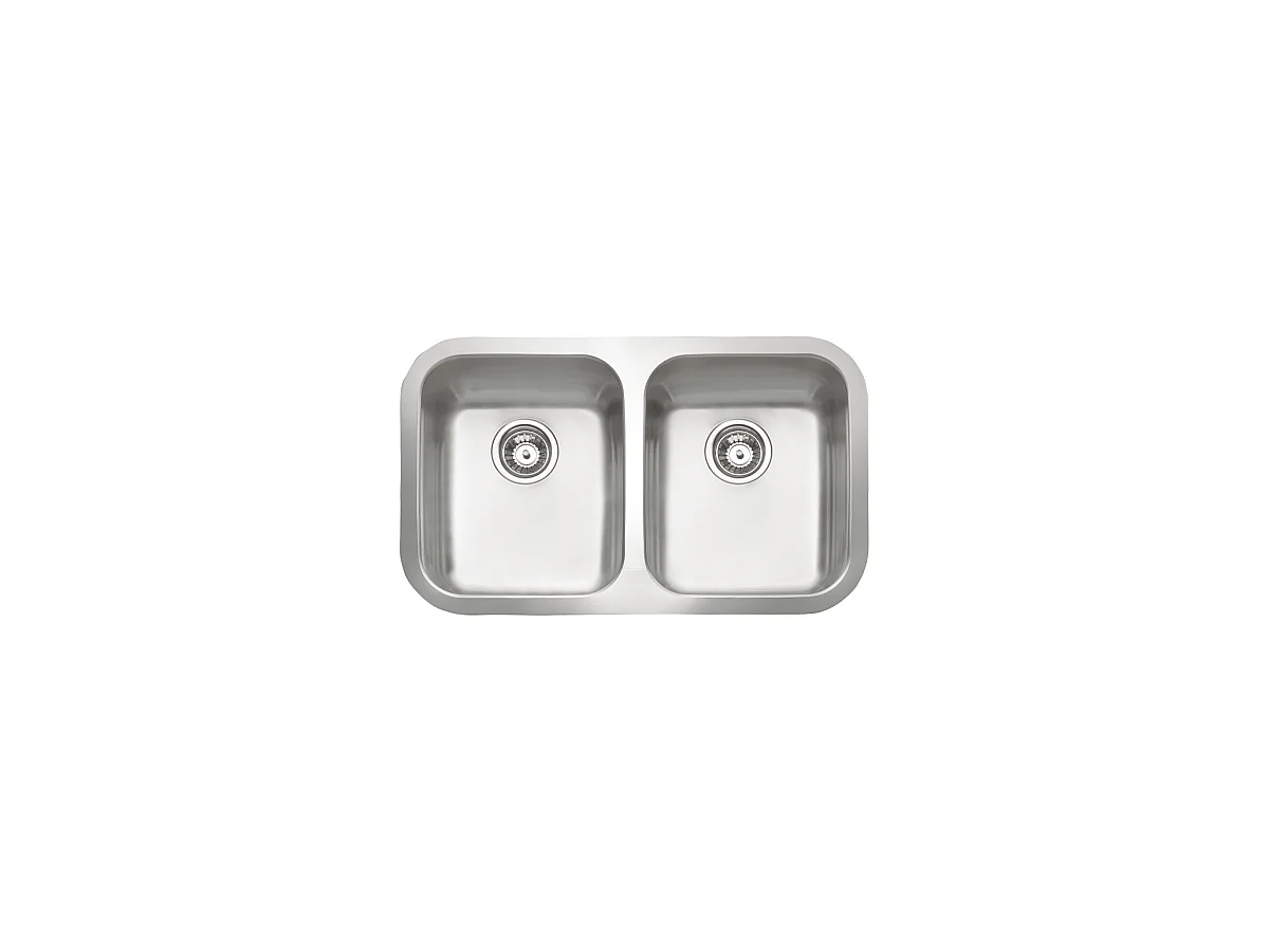 Fregadero de 2 senos en inox Perú 20 cm(alto)74 cm(ancho)47 cm(largo)