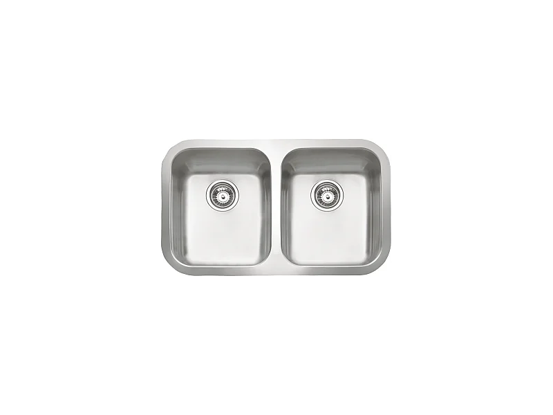 Fregadero de 2 senos en inox Singapur, 23 cm(alto)79 cm(ancho)45 cm(largo)