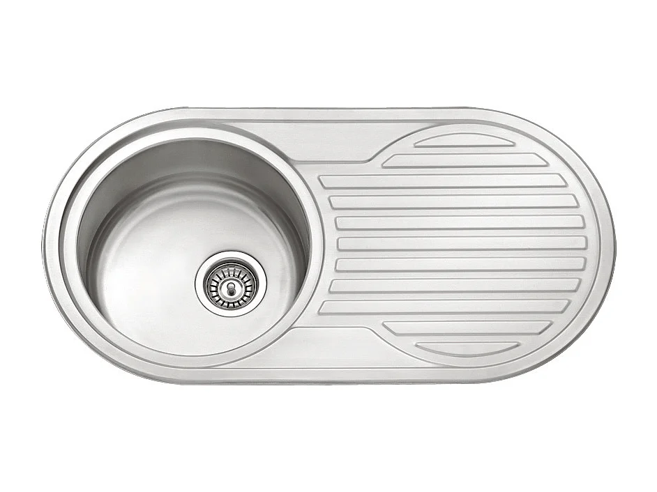 Fregadero con escurridor a la derecha con orificio grifo Catar, 19 cm(alto)90 cm(ancho)47