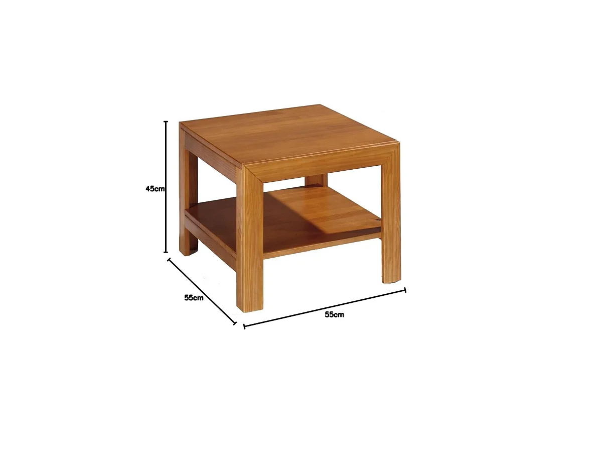Mesa De Rincón Madera De Pino 45 cm(alto)55 cm(ancho)55 cm(largo)