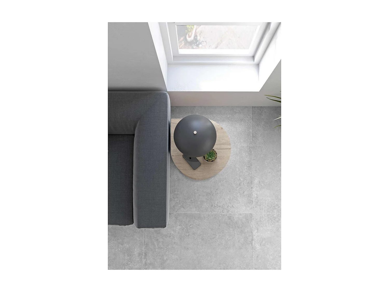 Mesa velador 540 para salón acabado roble claro, 62cm(alto) 46cm(ancho) 55cm(largo)