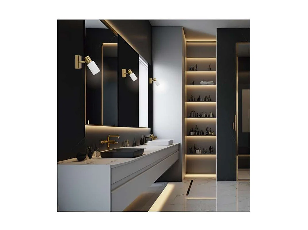 Aplique de pared Samba acabado latón, 14cm(alto) 10cm(ancho) 20cm(largo)