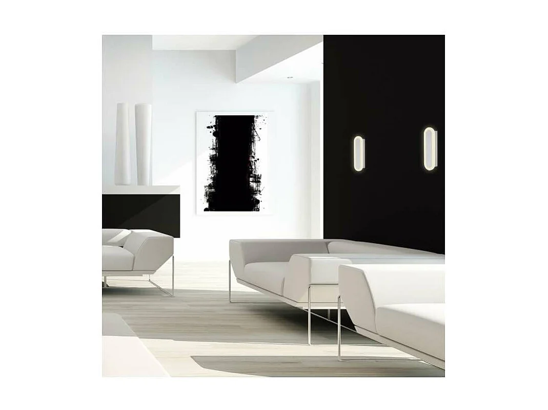 Aplique de pared con led integrado modelo Sultán acabado blanco, 20cm(alto) 6cm(ancho) 6c