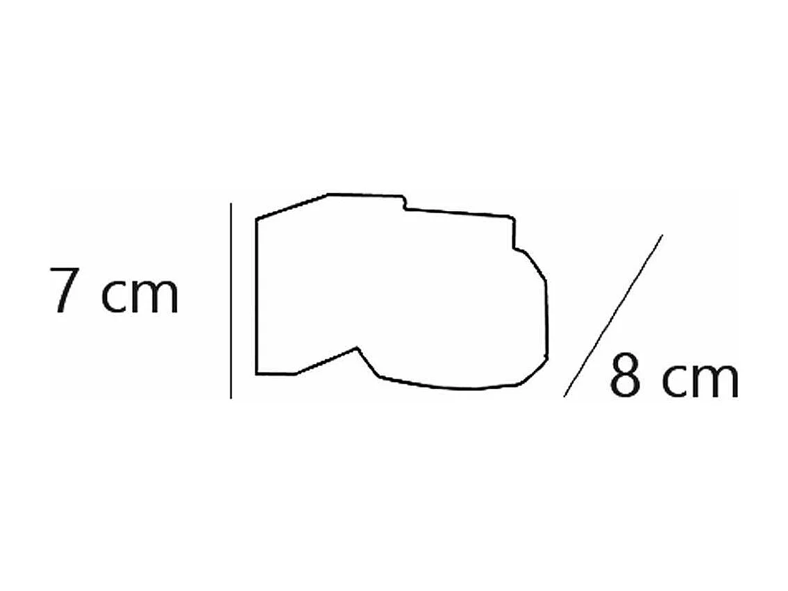 Aplique de pared modelo Portia acabado cromo 7 cm(alto) 10 cm(ancho) 12 cm(fondo