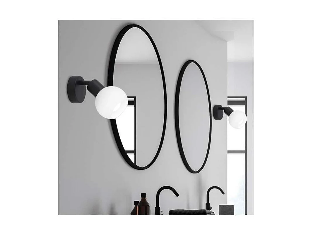 Aplique a pared Vera negro mate, 8 cm(alto)8 cm(ancho)16 cm(largo)