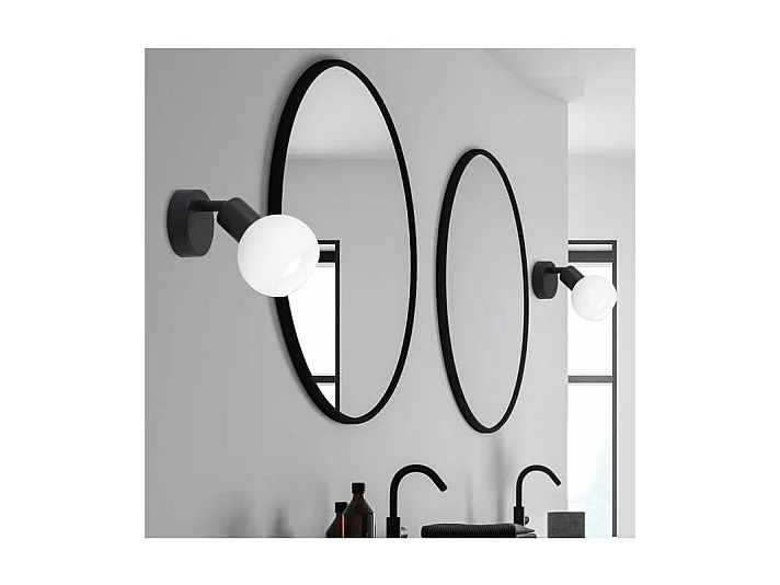 Aplique a pared Vera negro mate, 8 cm(alto)8 cm(ancho)16 cm(largo)