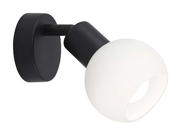 Aplique a pared Vera negro mate, 8 cm(alto)8 cm(ancho)16 cm(largo)