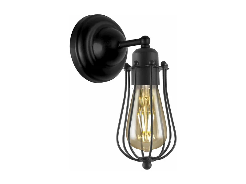 Aplique a pared modelo Celín acabado negro 28 cm(alto) 13 cm(ancho) 19 cm (fondo)