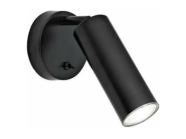 Aplique a pared modelo Antia acabado negro, 14cm(alto) 10cm(ancho) 23cm (fondo)