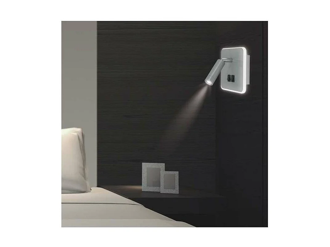 Aplique a pared modelo Moragues acabado plata 14 cm(alto) 14 cm(ancho) 14 cm (fondo)