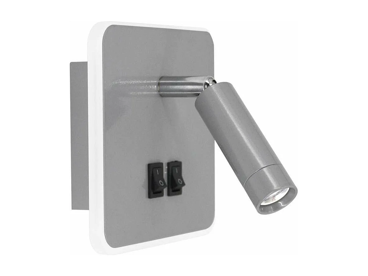 Aplique a pared modelo Moragues acabado plata 14 cm(alto) 14 cm(ancho) 14 cm (fondo)