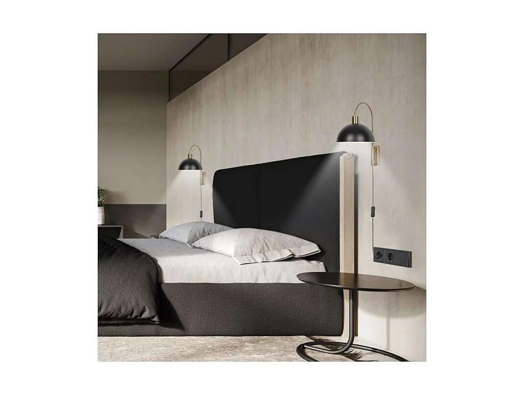 Aplique a pared modelo Guillen acabado latón/negro, 40cm(alto) 20cm(ancho) 29cm(fondo)