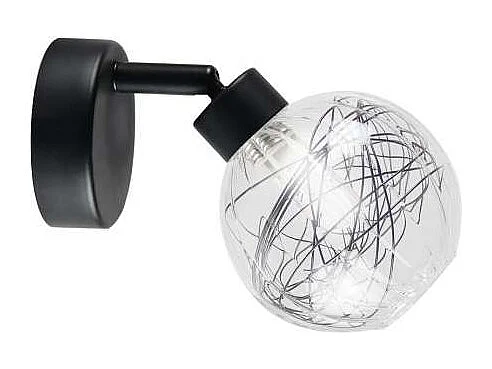 Aplique a pared Menta acabado en negro, 12 cm(alto)10 cm(ancho)16 cm(largo)