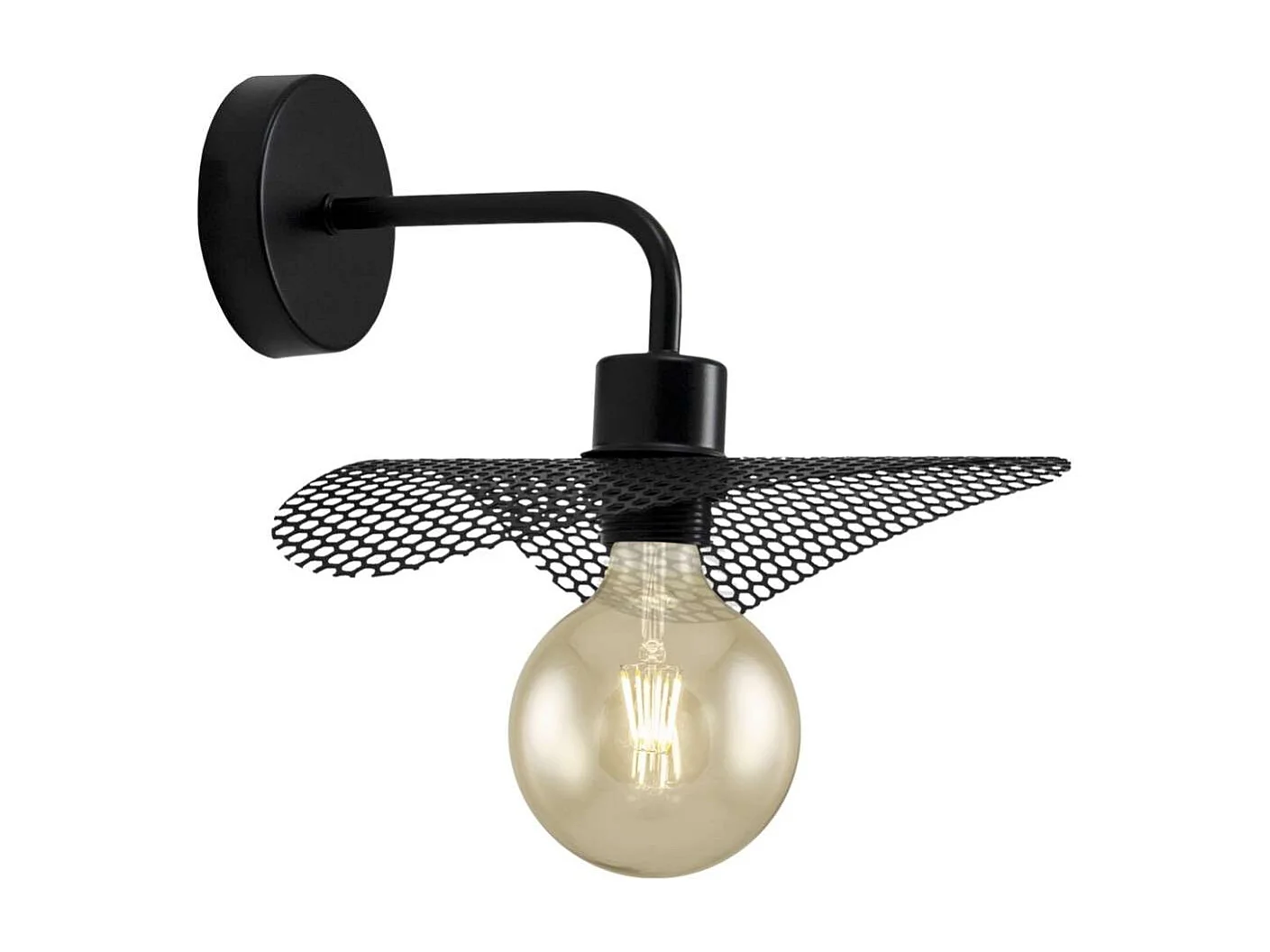 Aplique de pared modelo Guell acabado negro 30 cm(alto)20 cm(ancho)26 cm(largo)