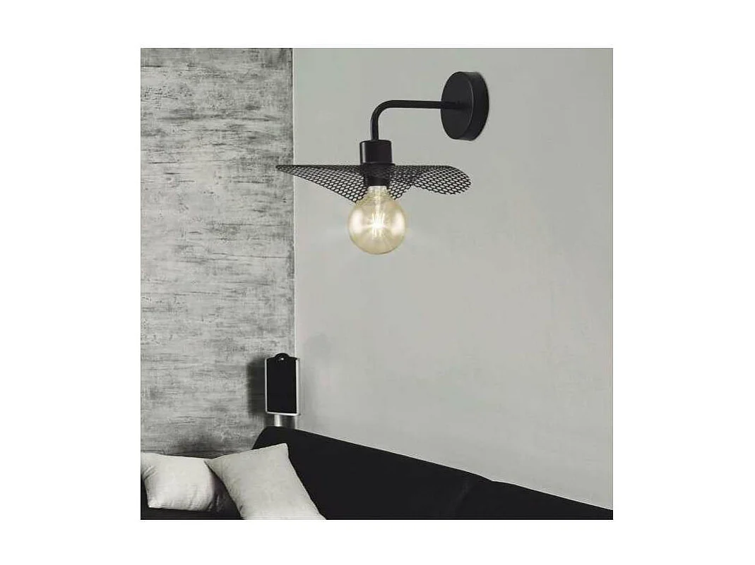 Aplique de pared modelo Guell acabado negro 30 cm(alto)20 cm(ancho)26 cm(largo)