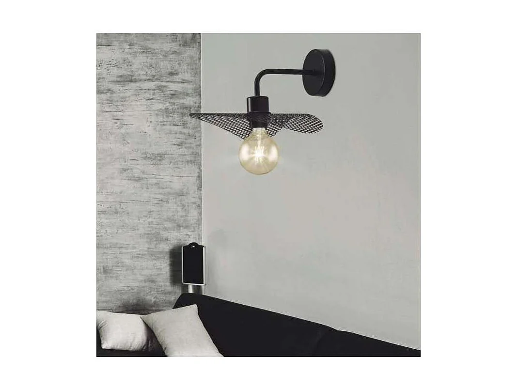 Aplique de pared modelo Guell acabado negro 30 cm(alto)20 cm(ancho)26 cm(largo)
