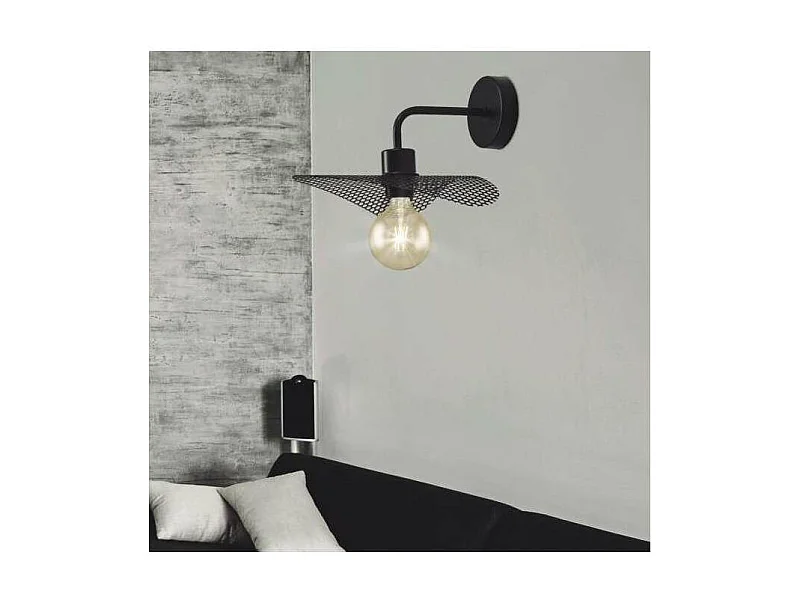 Aplique de pared modelo Guell acabado negro 30 cm(alto)20 cm(ancho)26 cm(largo)