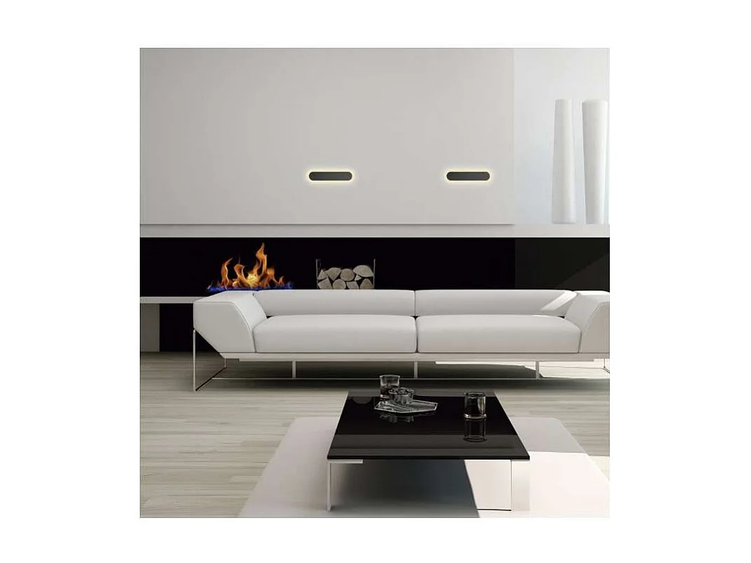 Aplique de pared con led integrado modelo Sultán acabado negro, 20cm(alto) 6cm(ancho) 6cm