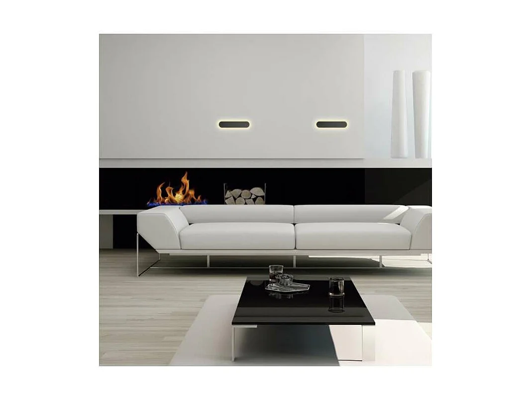 Aplique de pared con led integrado modelo Sultán acabado negro, 20cm(alto) 6cm(ancho) 6cm