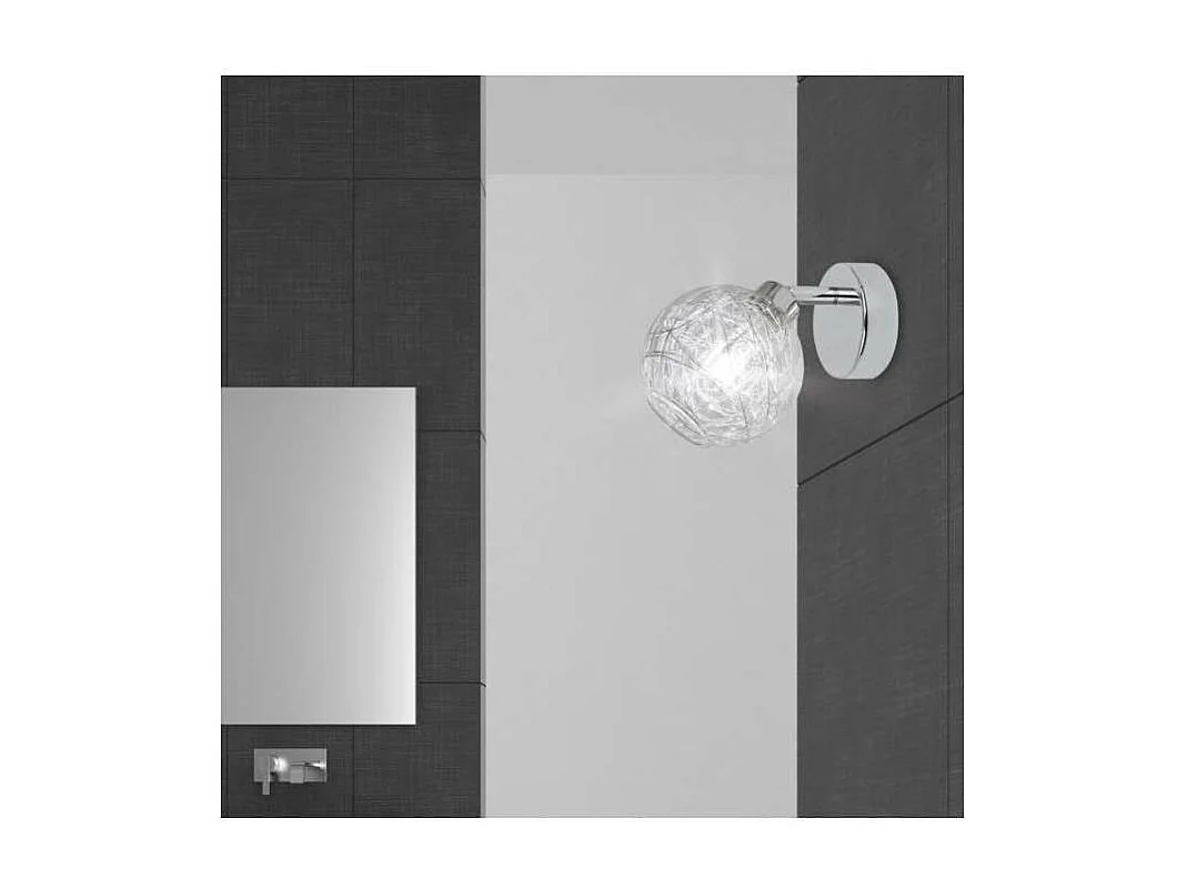 Aplique a pared Menta acabado en cromo 12 cm(alto)10 cm(ancho)16 cm(largo)