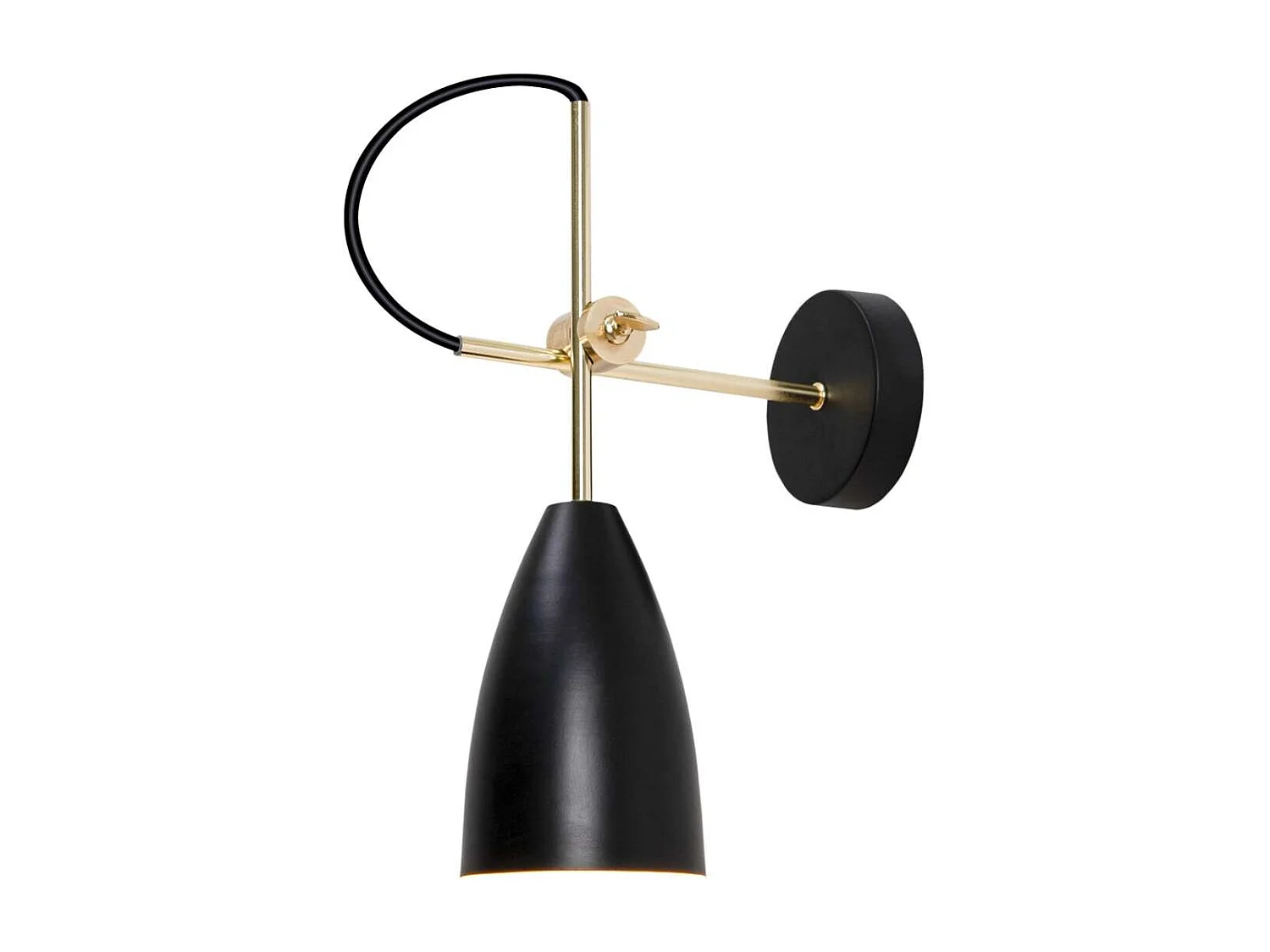 Aplique de pared modelo Manus acabado negro 37 cm(alto)10 cm(ancho)33 cm(largo)