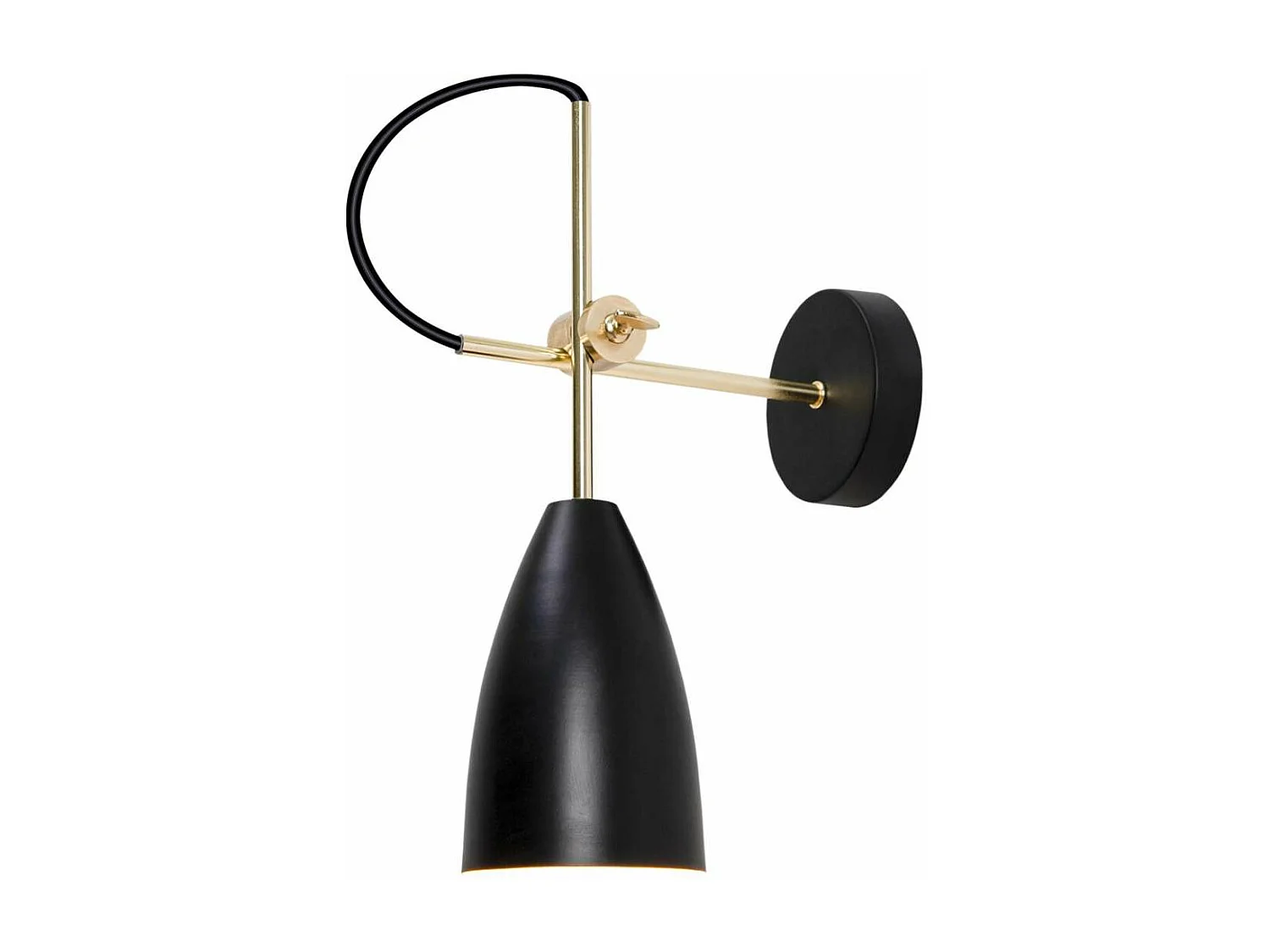 Aplique de pared modelo Manus acabado negro 37 cm(alto)10 cm(ancho)33 cm(largo)