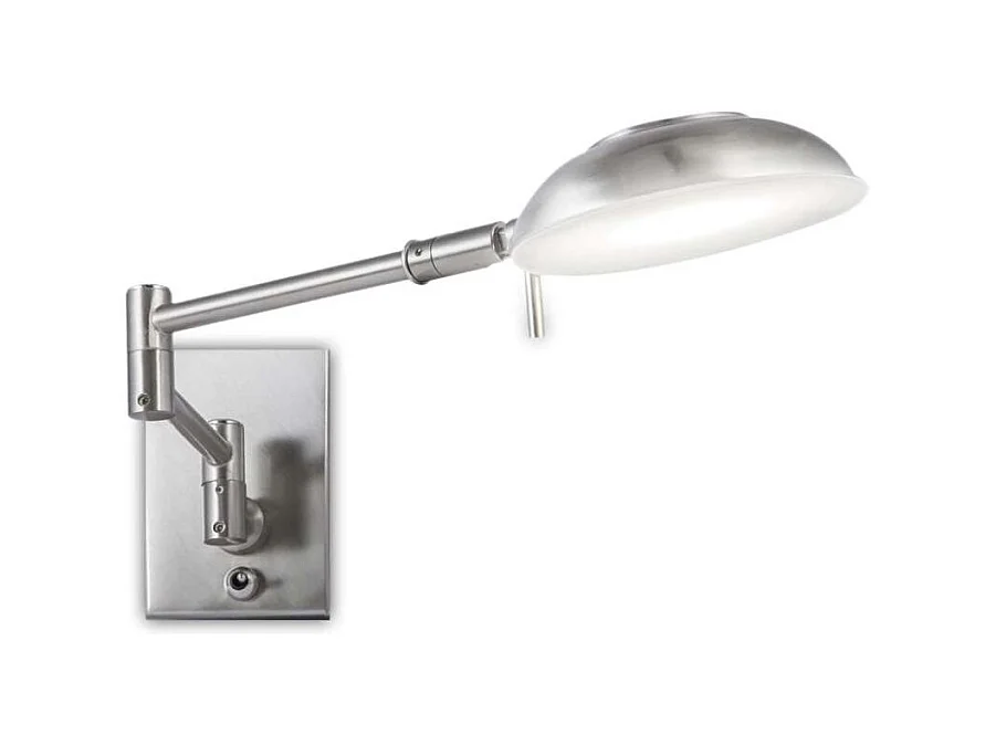 Aplique de lectura modelo Max acabado níquel satinado 10 cm(alto) 11 cm(ancho) 42 cm(fond