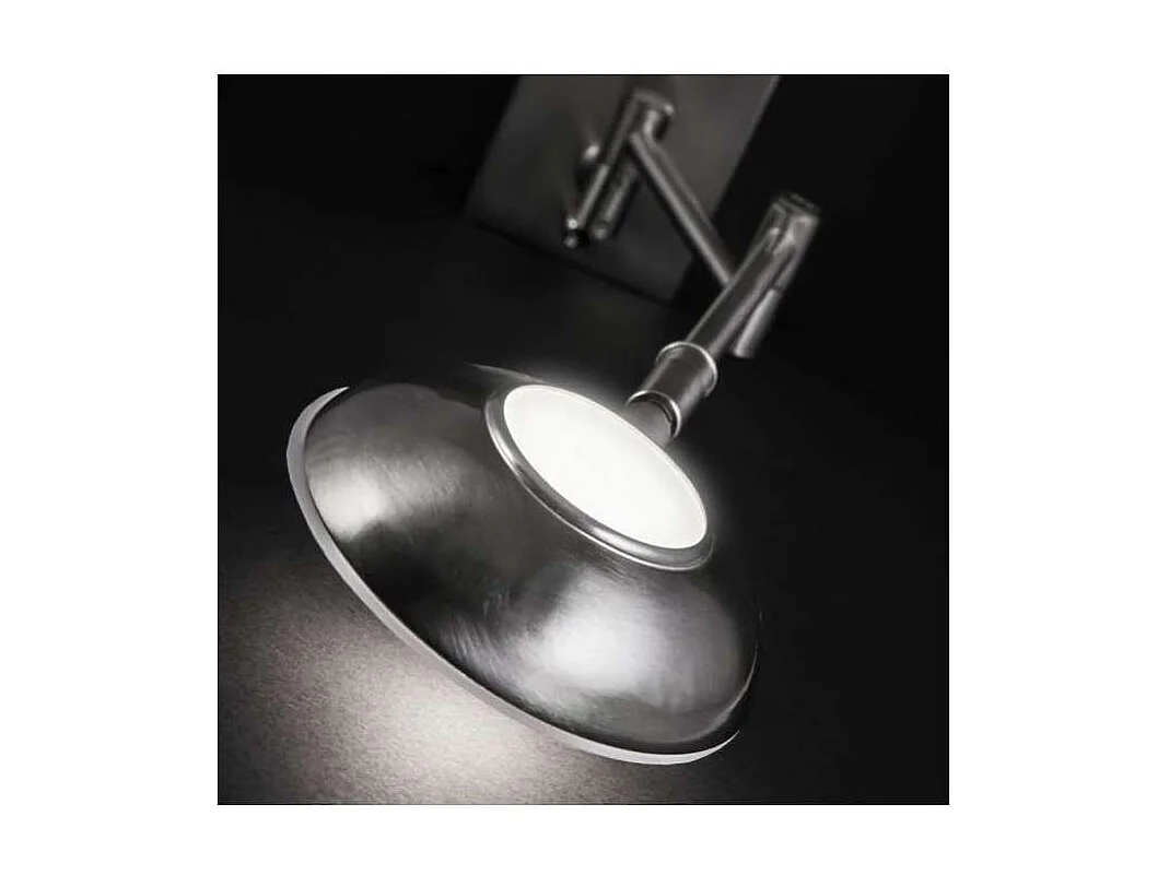 Aplique de lectura modelo Max acabado níquel satinado 10 cm(alto) 11 cm(ancho) 42 cm(fond