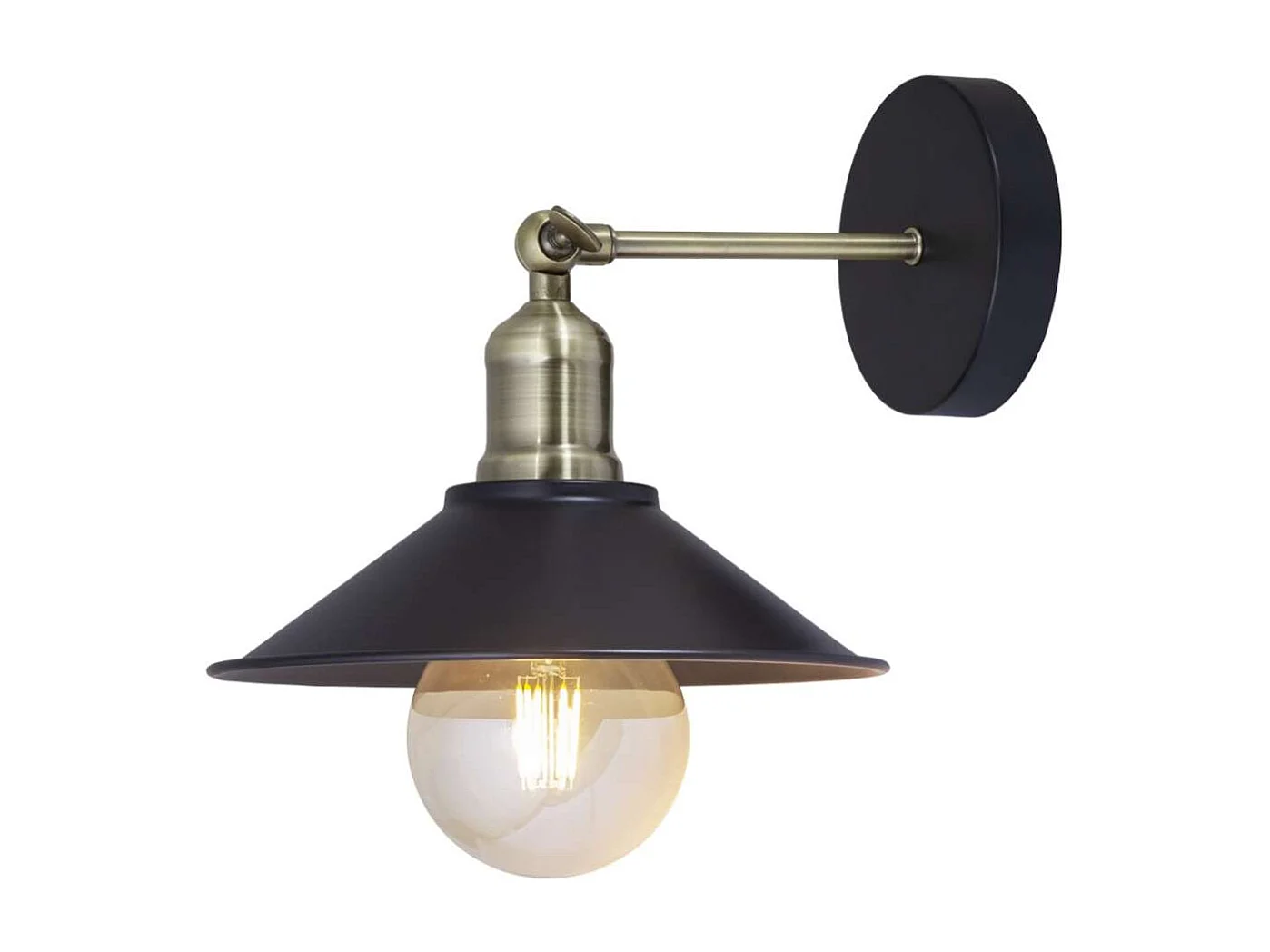 Aplique de pared modelo Gary acabado negro 23cm(ancho) 30cm(alto)23cm(fondo).