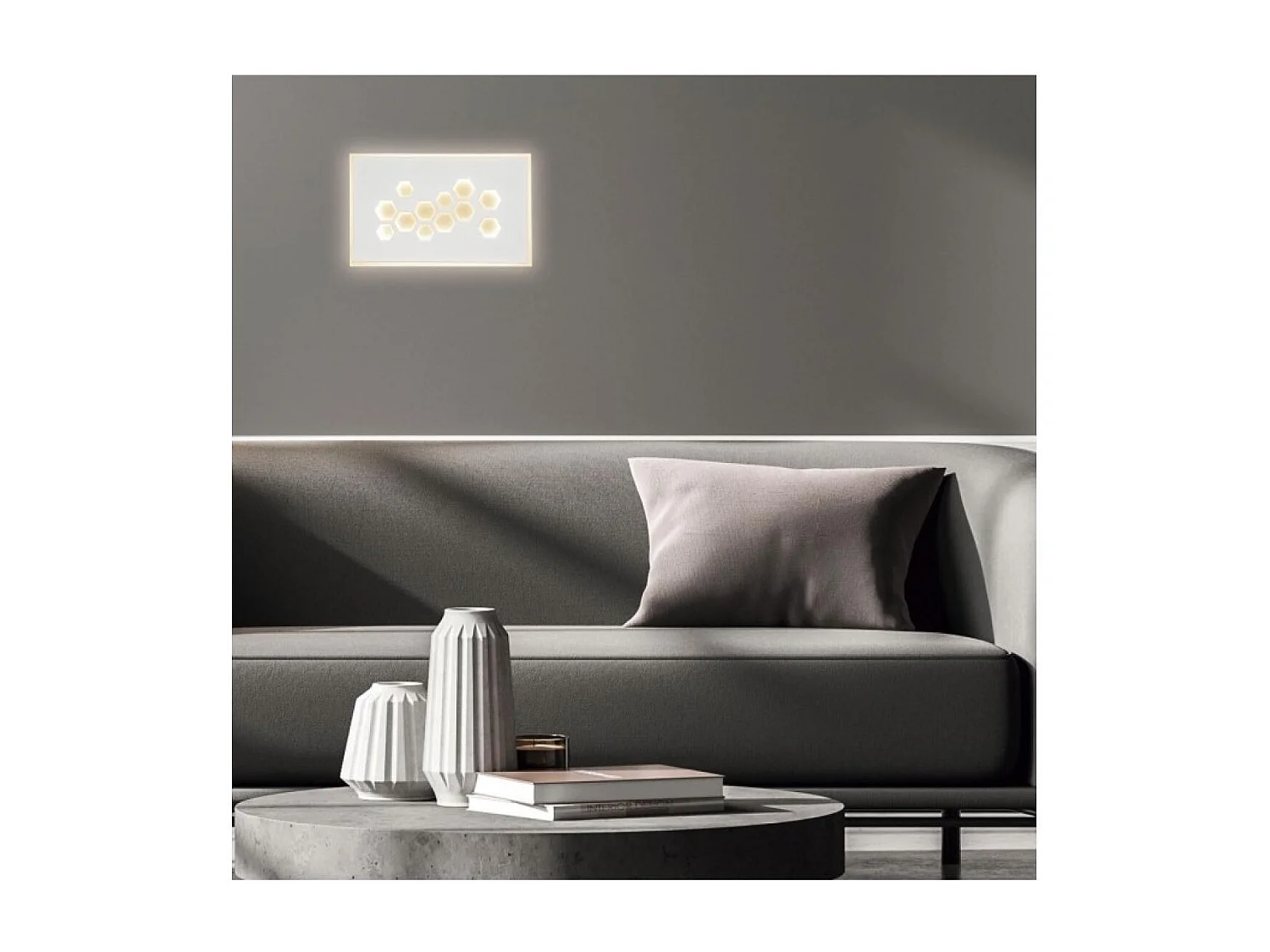 Aplique de pared con led integrado modelo Dembe acabado blanco 4cm(alto) 24cm(ancho) 15 cm