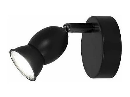 Aplique de pared Bala acabado en negro, 10cm(alto) 8cm(ancho) 13cm(largo)