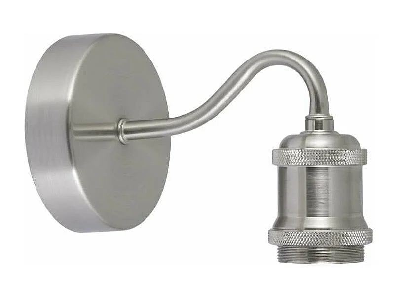 Aplique a pared modelo Eduardo acabado niquel satinado 14 cm(alto) 10 cm(ancho)16 cm(fondo