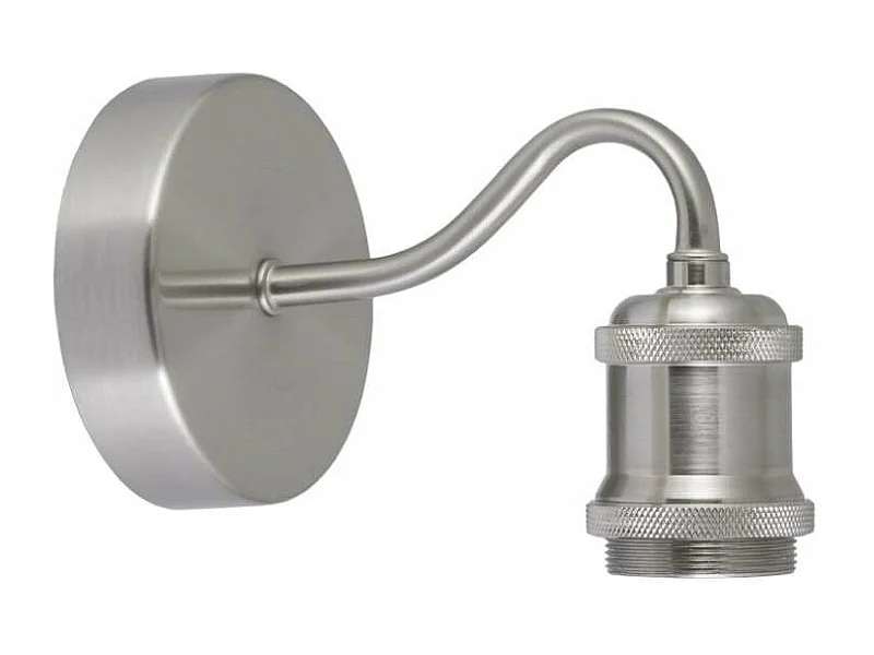 Aplique a pared modelo Eduardo acabado niquel satinado 14 cm(alto) 10 cm(ancho)16 cm(fondo