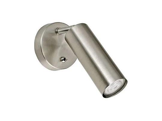 Aplique a pared modelo Antia acabado niquel satinado, 14cm(alto) 10cm(ancho) 23cm (fondo)