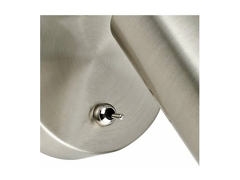 Aplique a pared modelo Antia acabado niquel satinado, 14cm(alto) 10cm(ancho) 23cm (fondo)