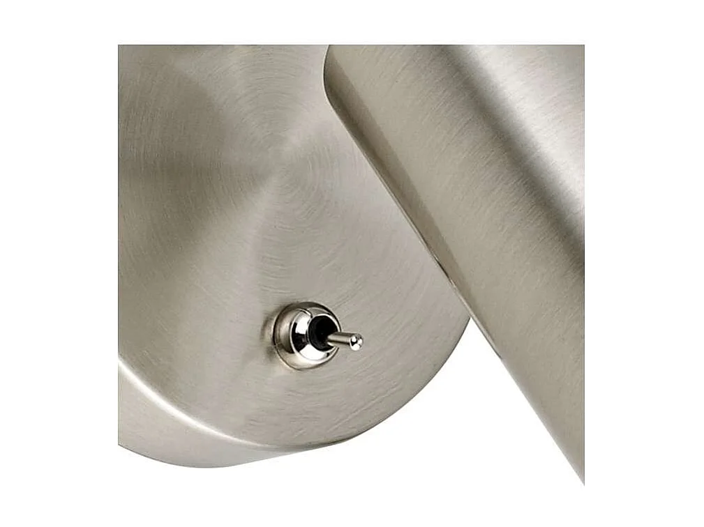 Aplique a pared modelo Antia acabado niquel satinado, 14cm(alto) 10cm(ancho) 23cm (fondo)