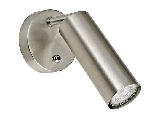 Aplique a pared modelo Antia acabado niquel satinado, 14cm(alto) 10cm(ancho) 23cm (fondo)