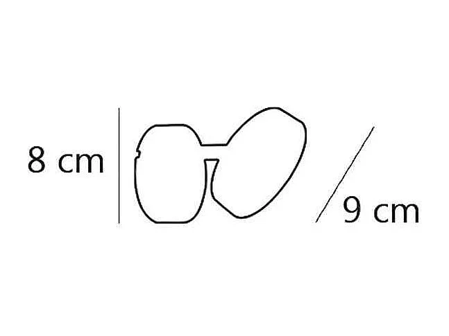 Aplique a pared led Cedro cromado 8 cm(alto)9 cm(ancho)11 cm(largo).