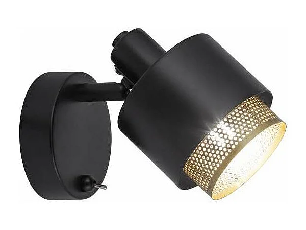 Aplique a pared modelo Vasil acabado negro, 13cm(alto) 109cm(ancho) 17cm(fondo)