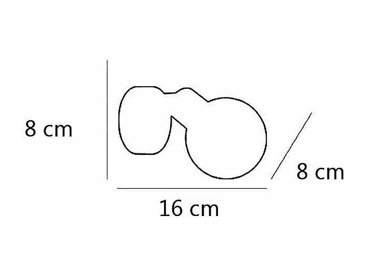 Aplique a pared Vera cuero 8 cm(alto)8 cm(ancho)16 cm(largo)