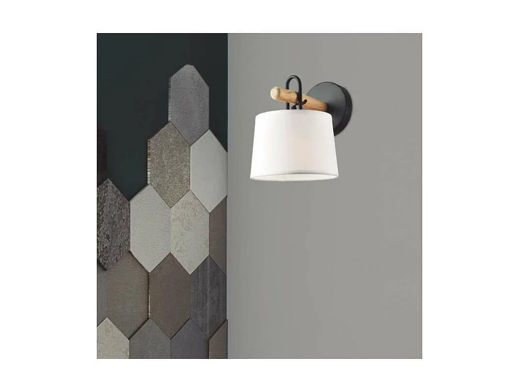 Aplique de pared modelo Arolas acabado negro 22 cm(alto) 17 cm(ancho) 21 cm(largo)