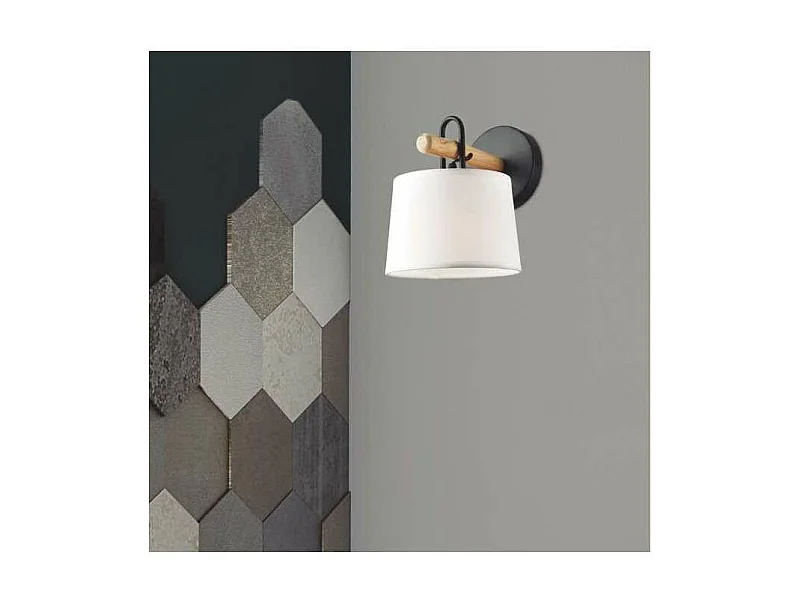 Aplique de pared modelo Arolas acabado negro 22 cm(alto) 17 cm(ancho) 21 cm(largo)