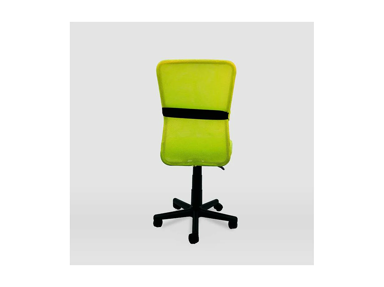 Silla de oficina Alba acabado negro/verde. Alto: 83.5-95.5cm Ancho: 55cm Fondo: 55cm.