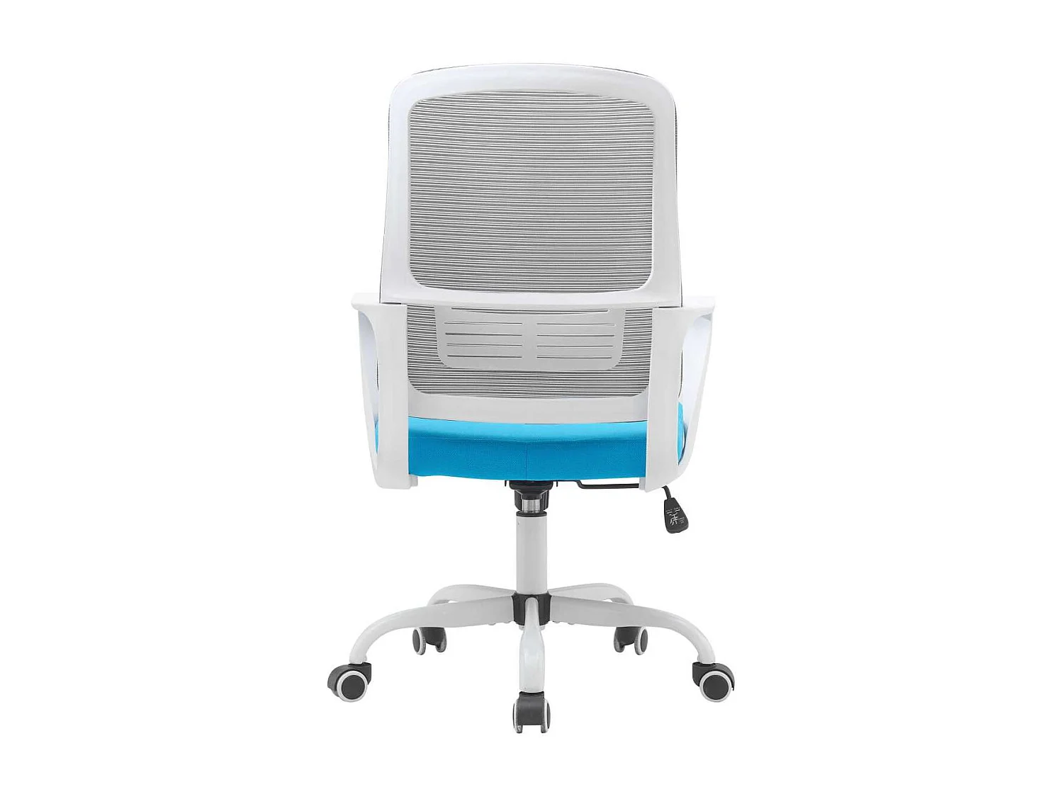 Silla despacho giratoria elevable acabado gris/azul, 59m(ancho) 99/109cm(altura) 56cm(fond